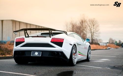 Белый Lamborghini Gallardo 2014 на дисках PUR 