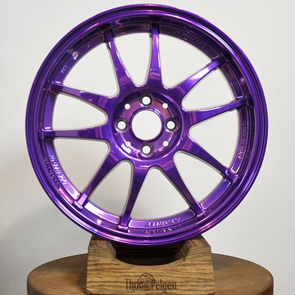 Порошковая покраска дисков Sakura Wheels R17 от Hyundai Solaris в фиолетовый candy