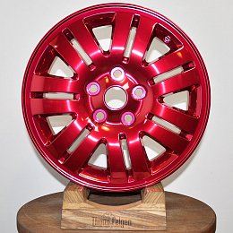 Порошковая покраска дисков Skoda R16 в красный кэнди