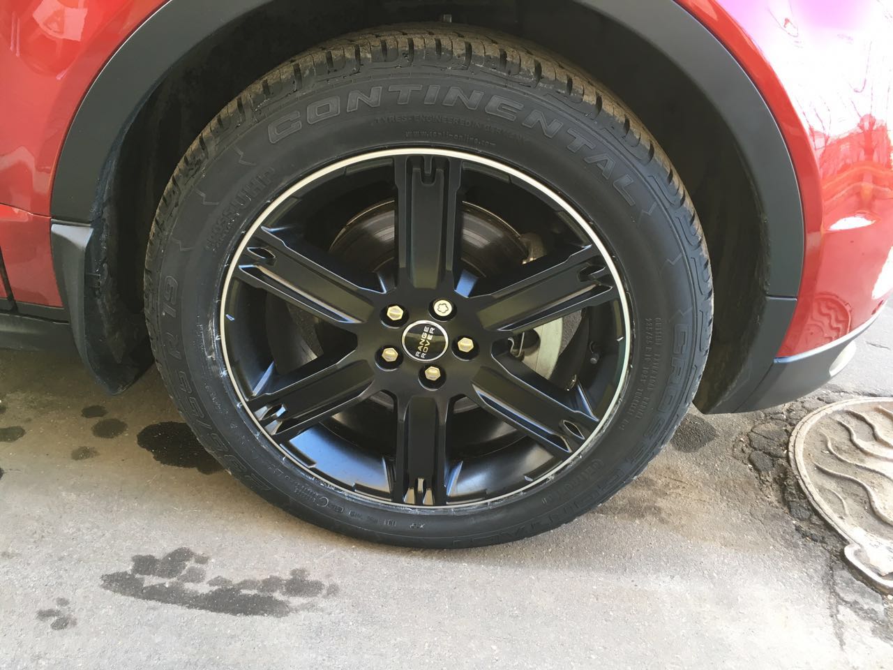 Покраска в 2 цвета дисков R19 от Range Rover Evoque