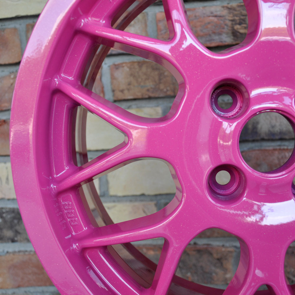 Диск BBS розовый RAL 4010 - порошковая покраска