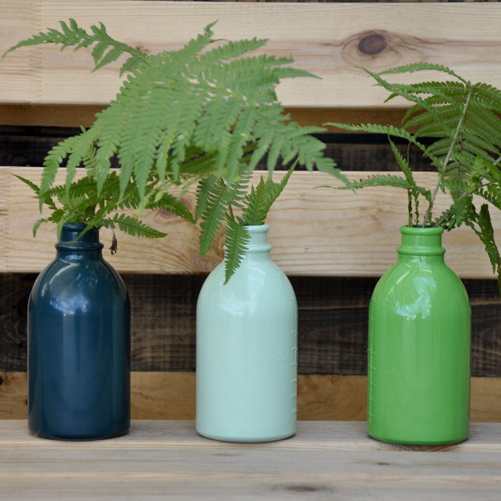 Порошковая покраска стеклянных бутылок