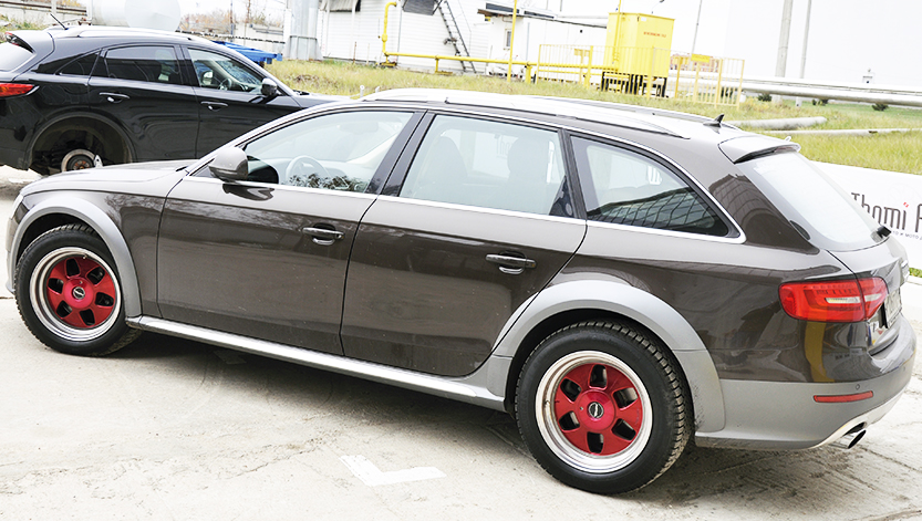Audi A4 на покрашенных и отполированных дисков