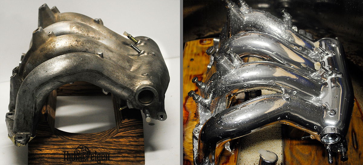 Зеркальная полировка деталей до и после