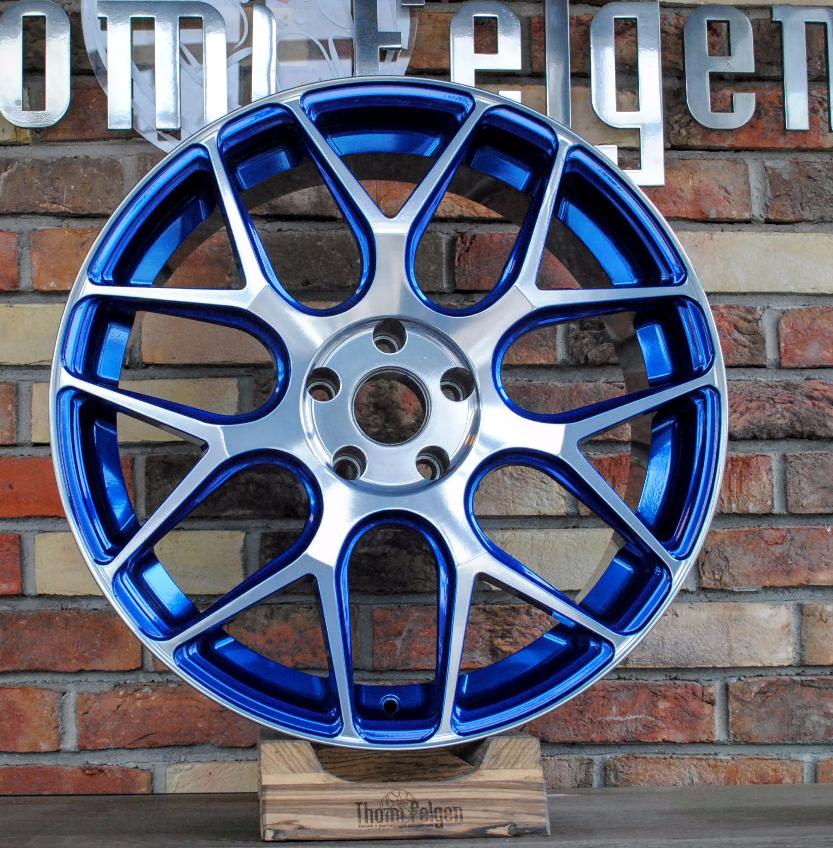 Зеркальная полировка и покраска в синий кэнди для дисков BMW
