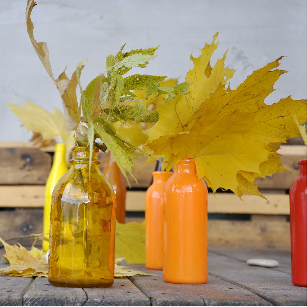 Порошковая покраска стеклянных бутылок