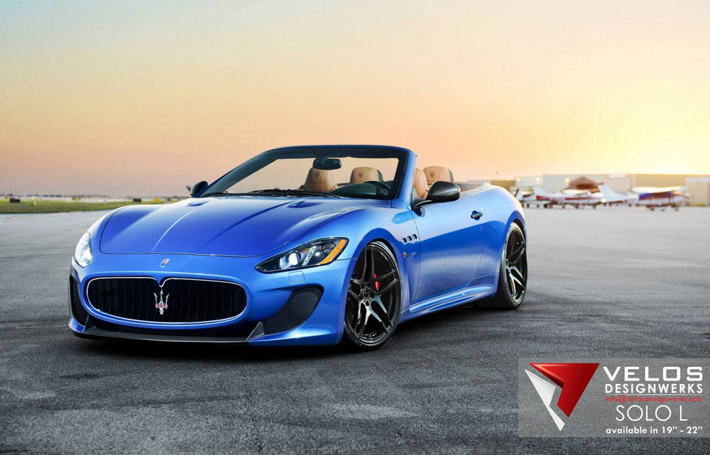 Голубой кабриолет Maserati GranCabrio MC от Velos Designwerks