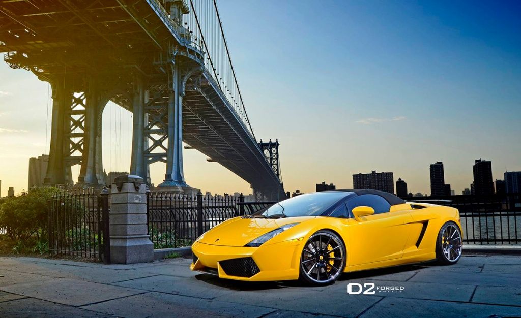 Диски от D2Forged на желтом Lamborghini