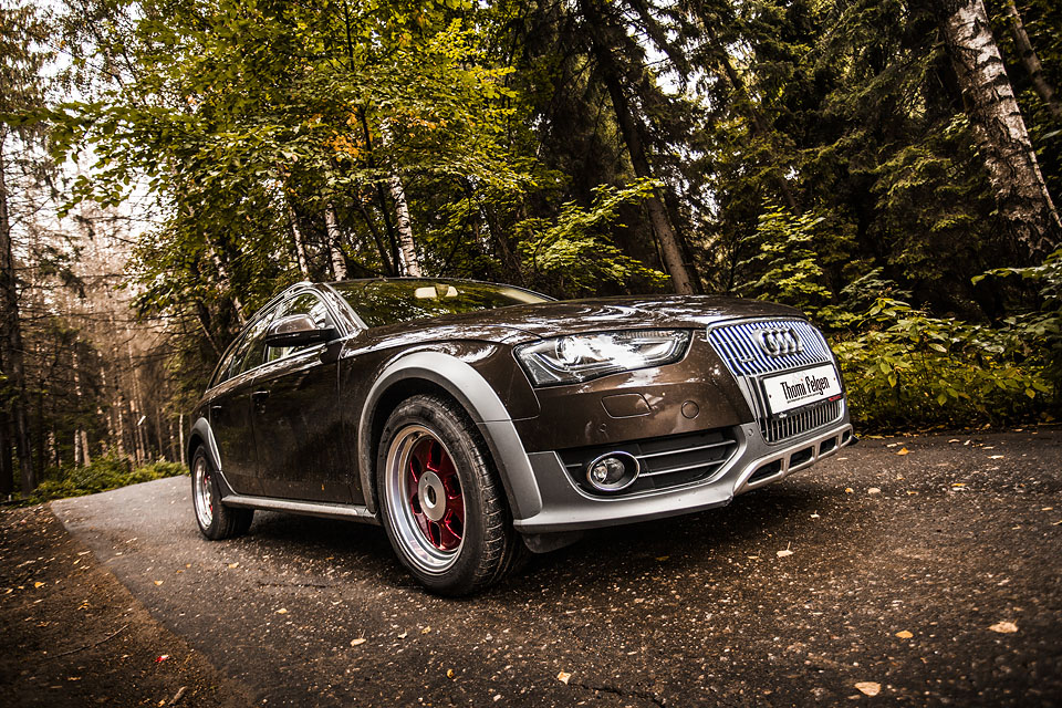 Audi Allroad Thomi Felgen в осеннем лесу