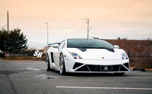 Белый Lamborghini Gallardo на дисках PUR