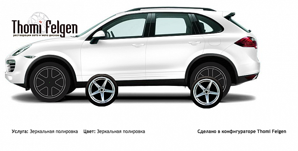 Porsche Cayenne 2010-2014 зеркальная полировка дисков от BMW 7 серии
