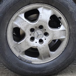 Покраска дисков для Mercedes ML в темно-серый металлик.