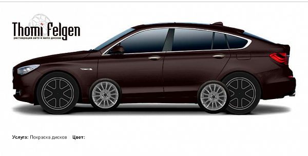 BMW 5 GranTurismo 2010-2012 покраска дисков от BMW 7 серии цвет