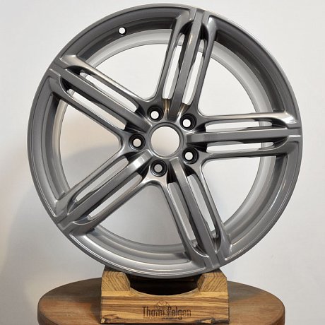 Порошковая покраска дисков Ronal R19 от Audi S6 в светло-серый металлический глянец