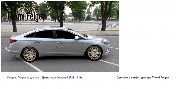 22 покраска дисков A-Tech Schneider цвет серо-бежевый (RAL 1019)