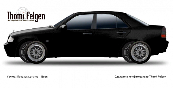 Mercedes C W202 1993-2000 покраска дисков BBS RR цвет 