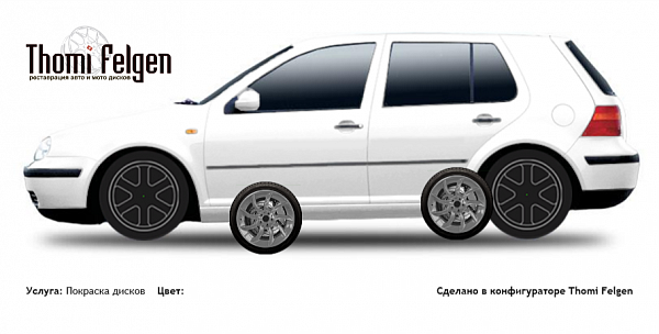 Volkswagen Golf IV 1997-2003 покраска дисков SLR McLaren цвет 