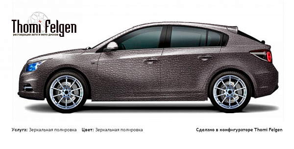 Chevrolet Cruze F 2011-2014 зеркальная полировка дисков Advan Racing