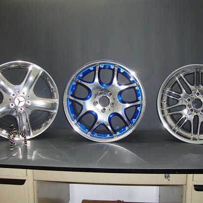 Литые диски после полировки