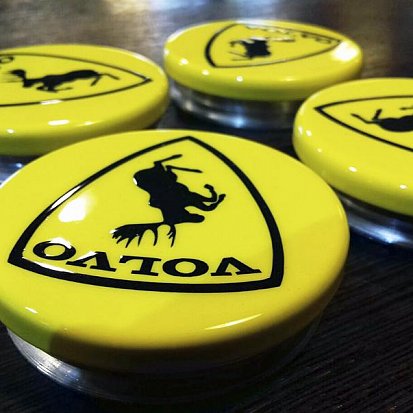 Изготовление и покраска колпачков для дисков Volvo R18