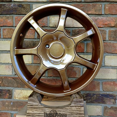 Порошковая покраска диска - бронзовый металлик