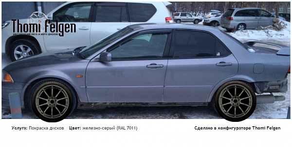 ллл покраска дисков Advan цвет железно-серый (RAL 7011)