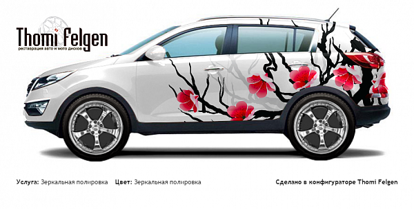 Kia Sportage NEW 2010-2015 зеркальная полировка дисков TechArt