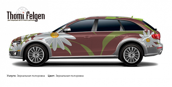 AUDI A4 Allroad 2009-2013 зеркальная полировка дисков от BMW 7 серии