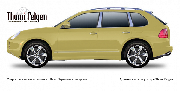 Porsche Cayenne 2002-2006 зеркальная полировка дисков Infinity