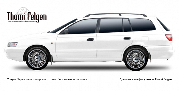 Toyota Carina E wagon 1992-1997 зеркальная полировка дисков Hamann Anniversary