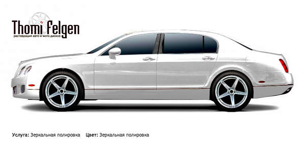 Bentley FlyingSpur 2008-2011 зеркальная полировка дисков ADV1