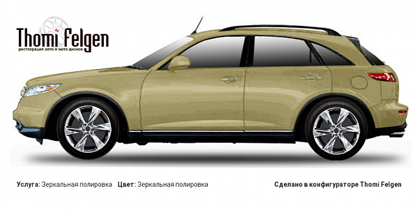 Infiniti FX 2003-2007 зеркальная полировка дисков Infinity