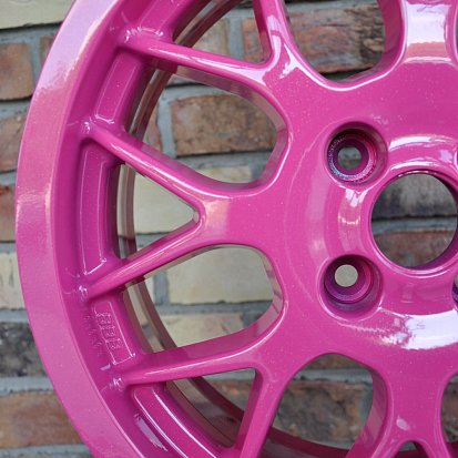 Диск BBS розовый RAL 4010 - порошковая покраска
