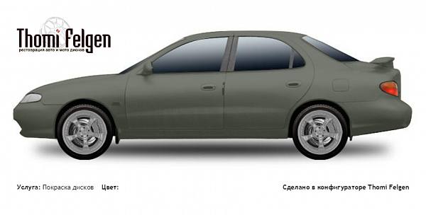 Hyundai Lantra 1995-2000 покраска дисков TechArt Formula II цвет 