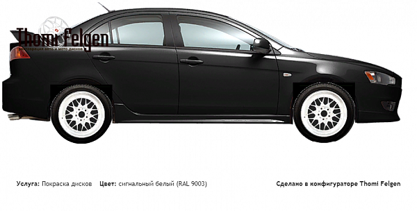 vv покраска дисков BBS RR цвет сигнальный белый (RAL 9003)