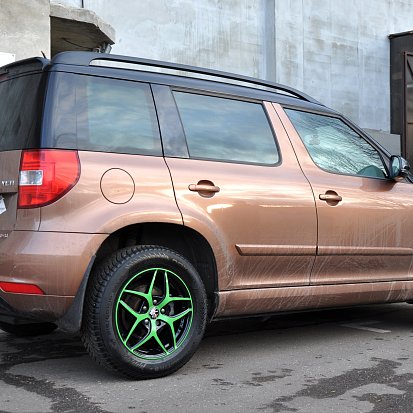 Покраска дисков в 2 цвета от автомобиля Skoda Yeti