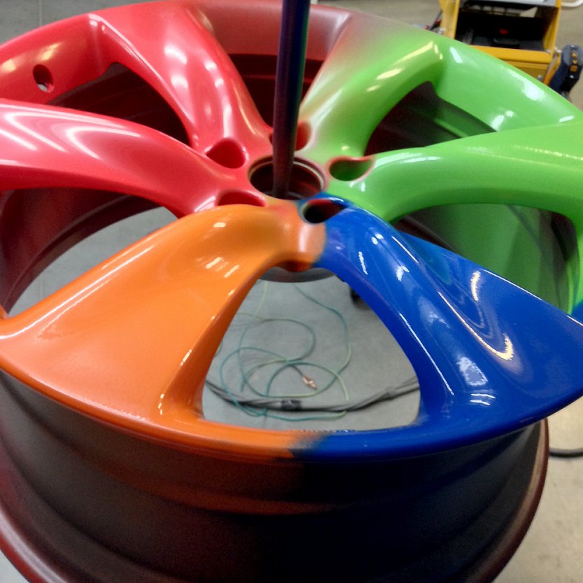 Покраска дисков в несколько цветов