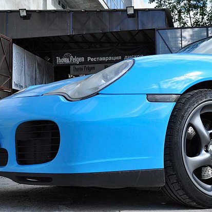 Изготовление и покраска колпачков для дисков Porsche R18 с нанесением логотипа