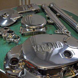 Зеркальная полировка деталей мотоцикла Yamaha