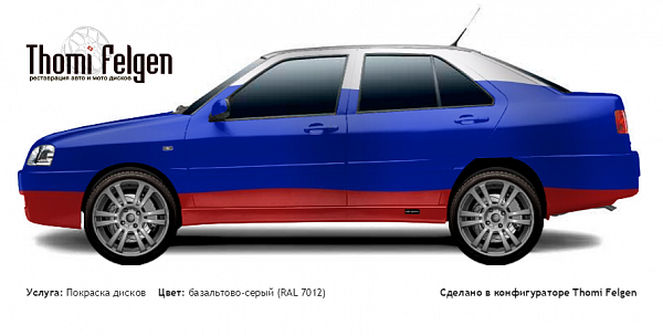 Chery Amulet 2005-2012 покраска дисков A-Tech Schneider цвет базальтово-серый (RAL 7012)