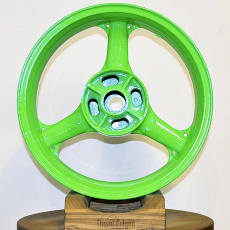 Покраска дисков Kawasaki R17 в RAL 6038