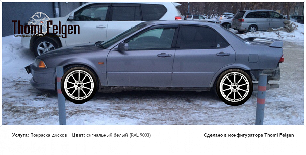 оо покраска дисков Advan цвет сигнальный белый (RAL 9003)