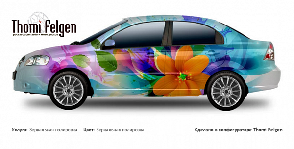 Chevrolet Aveo Sedan 2006-2011 зеркальная полировка дисков от BMW 7 серии