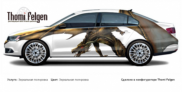 Volkswagen Jetta sedan 2010-2014 зеркальная полировка дисков Momo