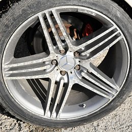 Порошковая покраска дисков AMG R20 от Mercedes в серебристый металлик