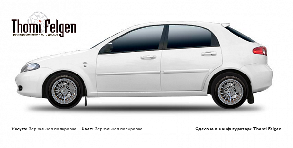 Chevrolet Lacetti F 2004-2010 зеркальная полировка дисков Hamann Anniversary