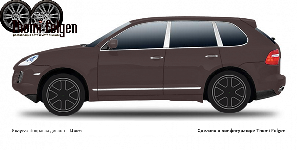 Porsche Cayenne 2007-2010 покраска дисков A-Tech Schneider цвет 