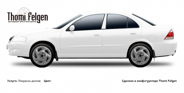 Nissan Almera classic 2005-2009 покраска дисков от Porsche цвет 