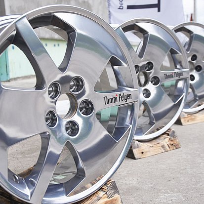 Зеркальная полировка дисков Ronal R17 от Saab