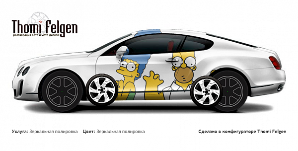 Bentley Continental 2008-2011 зеркальная полировка дисков Volvo Ocean Race